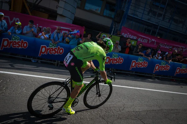 Castelrotto, Italy May 22, 2016; Rigoberto Uran, professional cyclist,  during a hard time trial climb