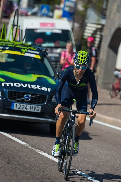 Castelrotto, Italy May 22, 2016; Giovanni Visconti professional cyclist,  during a hard time trial climb