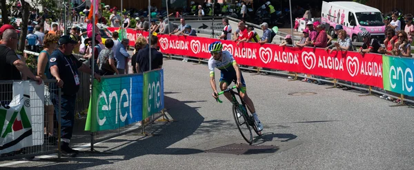 Castelrotto, Italy May 22, 2016; Professional cyclist during a hard time trial climb