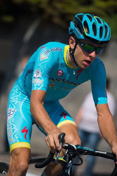 Castelrotto, Italy May 22, 2016; Professional cyclist during a hard time trial climb