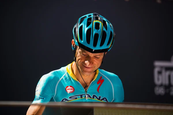 Muggi, Italy May 26, 2016; Michele Scarponi, team Astana, to the podium signatures before the start of  the stage