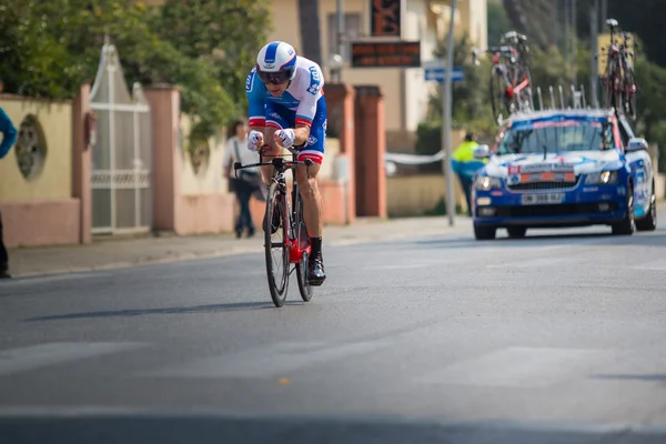 Camaiore, Italy - March 11, 2015: professional cyclist during the first stage of the Tirreno Adriatico 2015