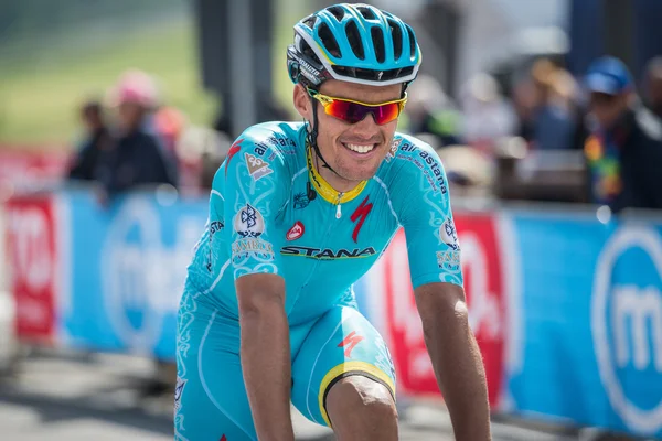 Cervinia, Italia 29 May  2015; Professional Cyclist tackles the last climb before arrival