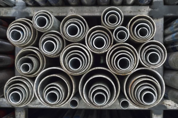 Steel pipes background