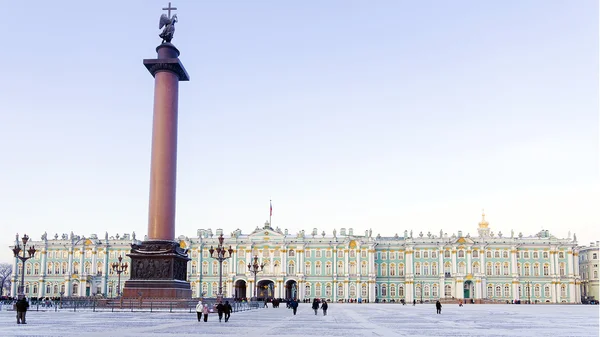 Palace Square in St. Petersburg in the winter