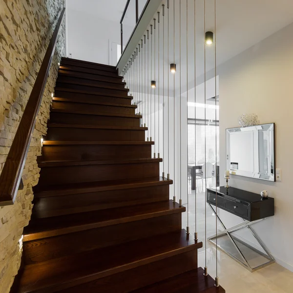 Stylish wooden stairs
