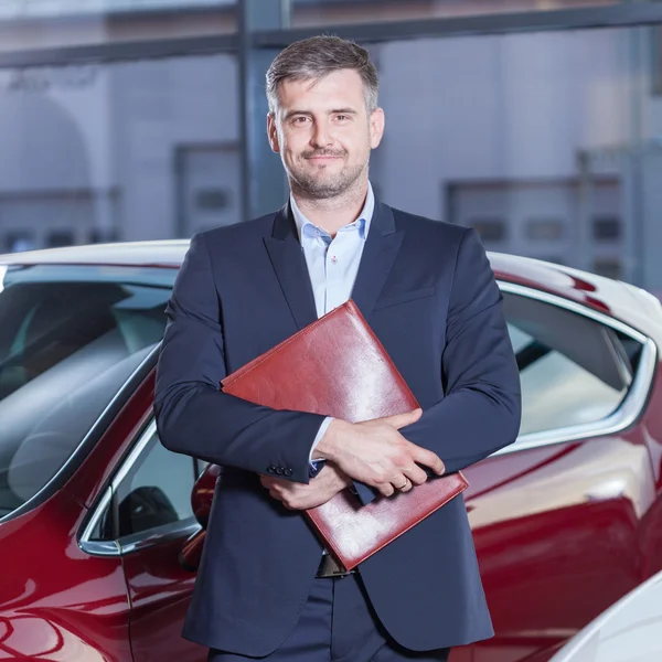 Holding documents of the car