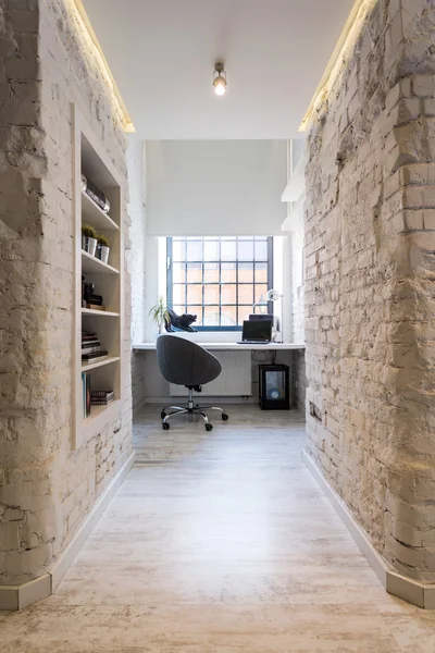 Home office with industrial chic