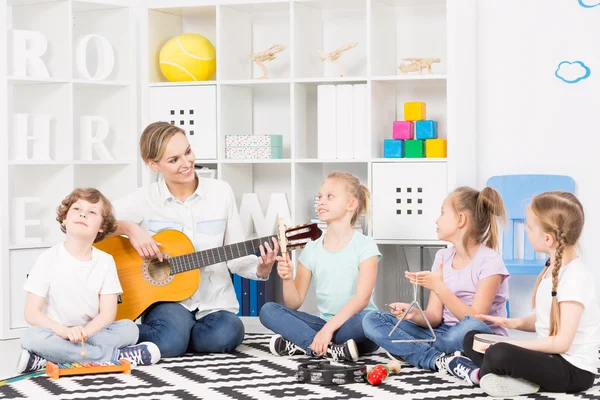 School music group at their weekly rehearsal