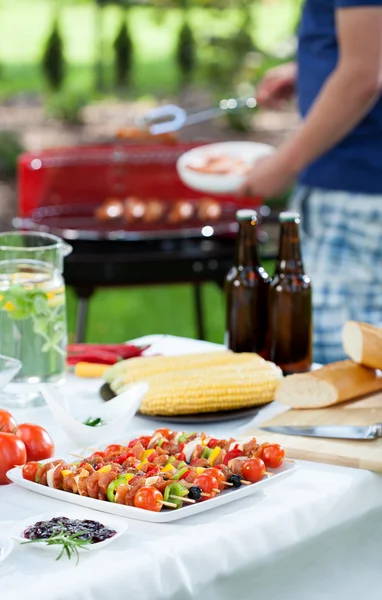 Barbecue in a garden