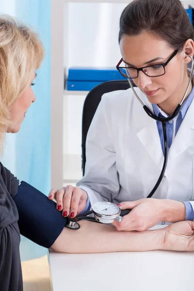 Professional pulse and blood pressure examine