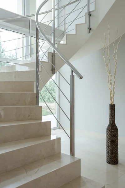 Beige stairs inside apartment