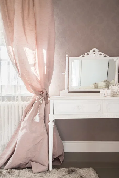 Dressing table in a bedroom