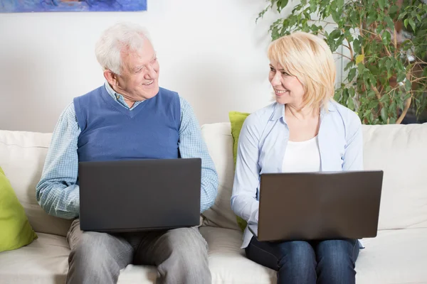 Elderly people satisfied with their jobs