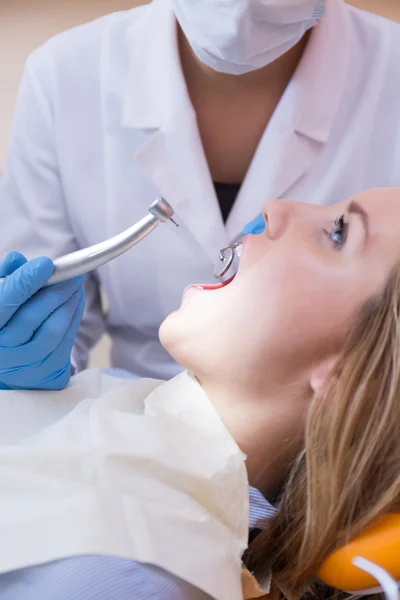 Woman on dental check