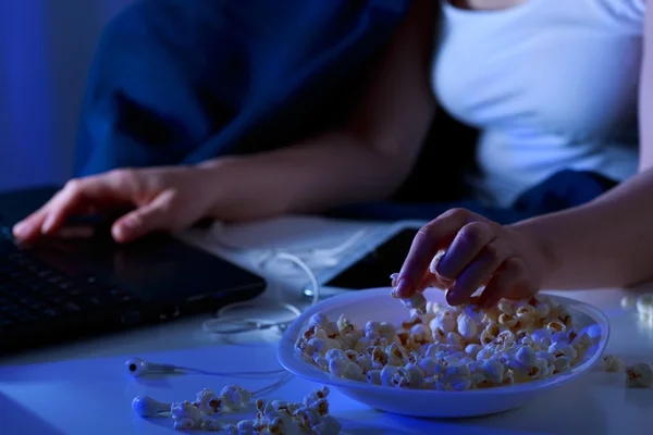 Girl and night snacks