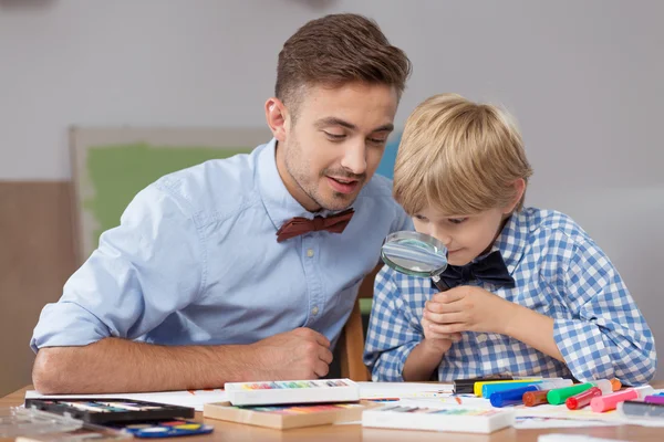 Smart boy learning through play