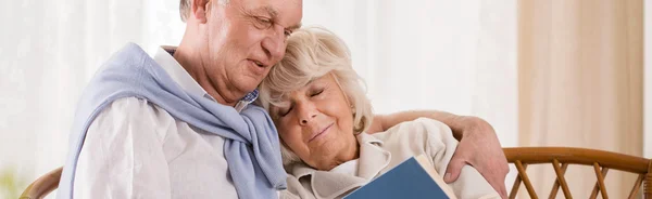 Happy retired couple resting