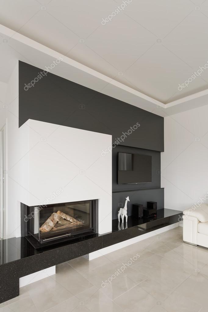 Chimenea de diseño moderno — foto de stock © photographee.eu #91292186 Chimenea Elegantes diseño