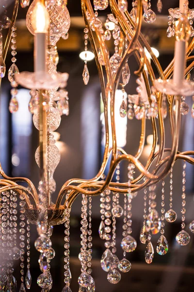 Crystal chandelier from fancy restaurant