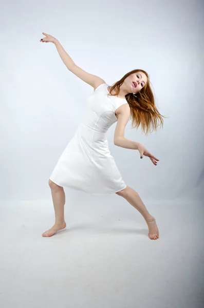 The girl dancing in the Studio