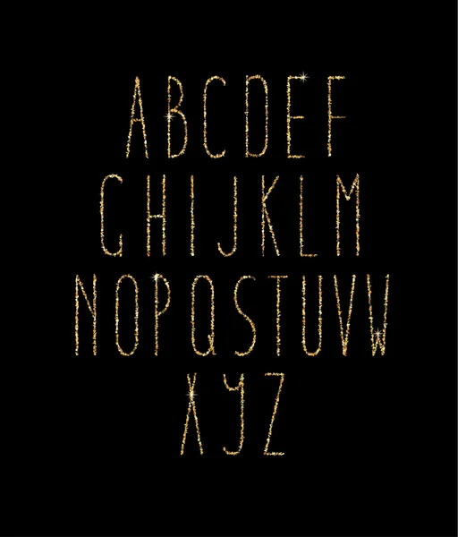 Gold Foil Calligraphy Alphabet