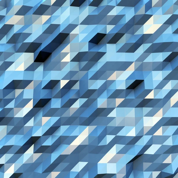 Photo of highly detailed multicolor polygon. Blue and white geometric low polygons style. Abstract gradient graphic background. Square. 3d render