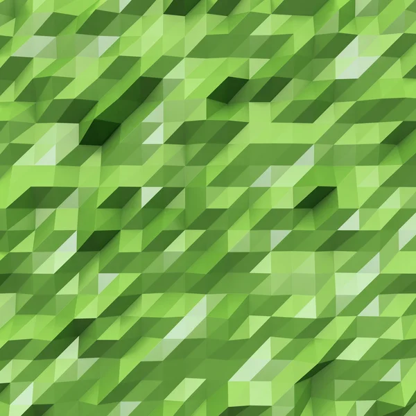 Photo of highly detailed multicolor polygon. Green geometric  low polygons style. Abstract gradient graphic background. Square. 3d render