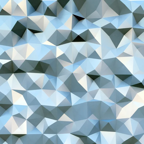 Photo of highly detailed multicolor polygon. Blue geometric rumpled triangular polygons style. Square mock up. 3d render