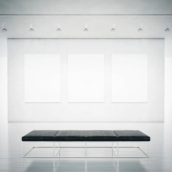 White gallery interior