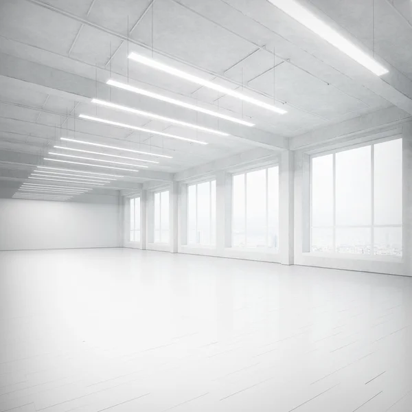 Empty white loft