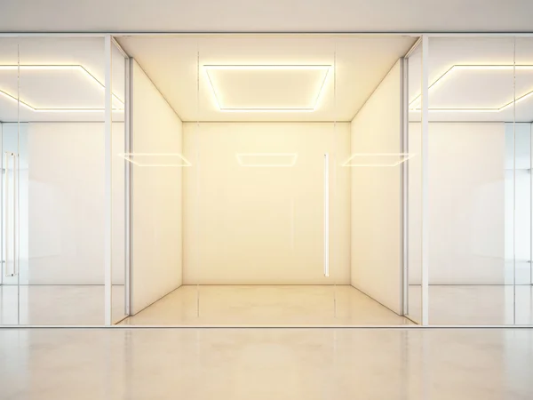 Blank white office interior