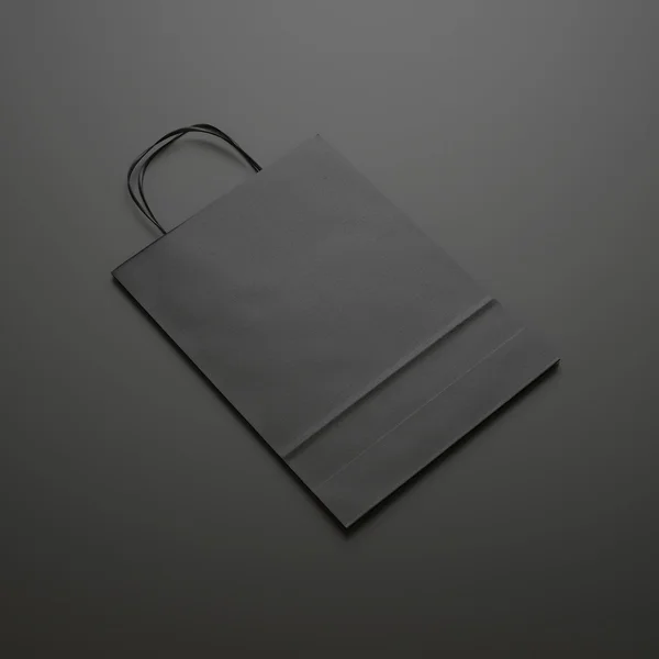 Black paper bag with handles
