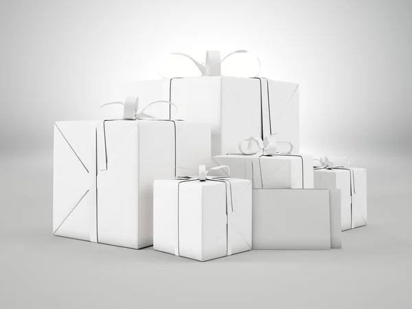 Set of blank gift boxes
