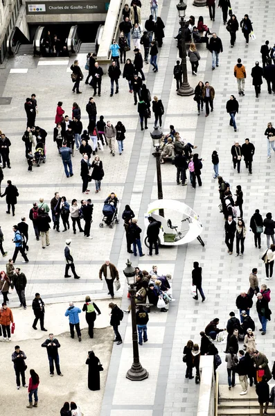 Crowd of people on street