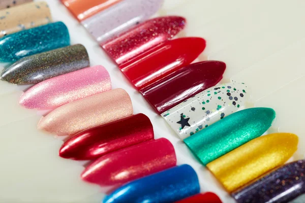 Different colored artificial nails