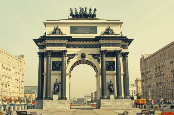 MOSCOW - SEPTEMBER 26, 2014: The New Triumphal Arch in the Victo