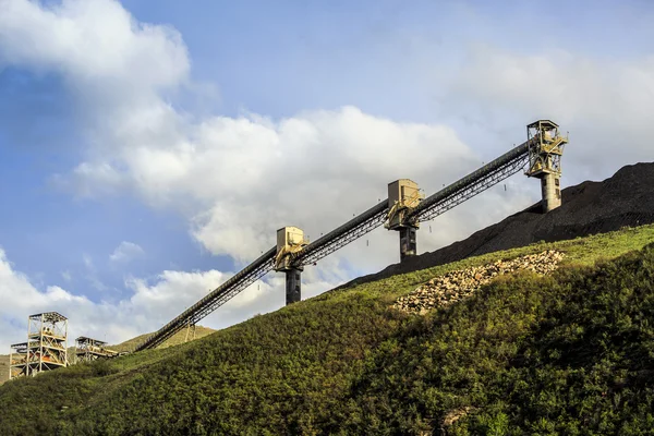 Coal mine infrastructure in the mountains