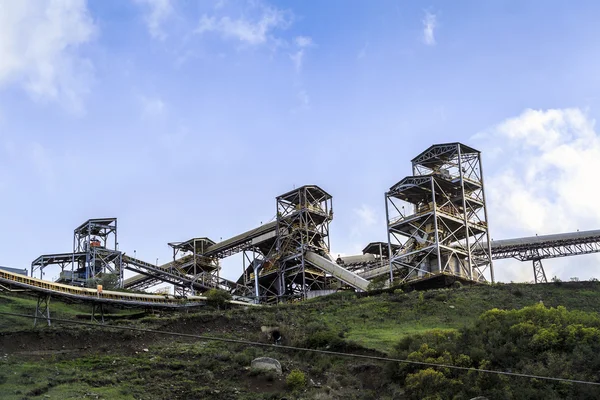 Coal mine infrastructure in the mountains