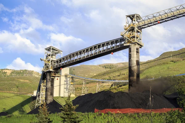 Coal mine infrastructure in the mountains