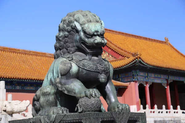Chinese Lion Statue in Beijing, China
