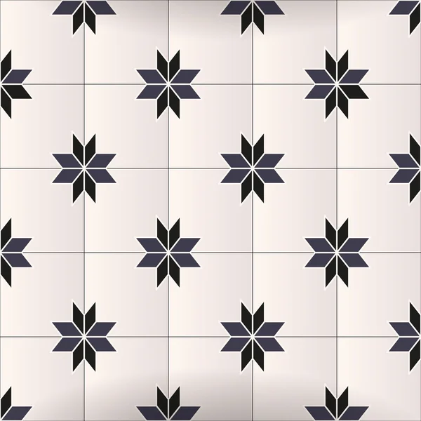 Vector geometric black and white floor graphic mosaic tiling design