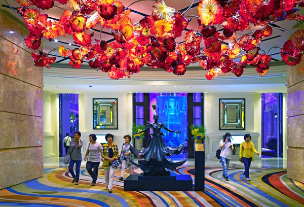 Macau - November 20, 2015: MGM Grand Hotel Lobby Interior