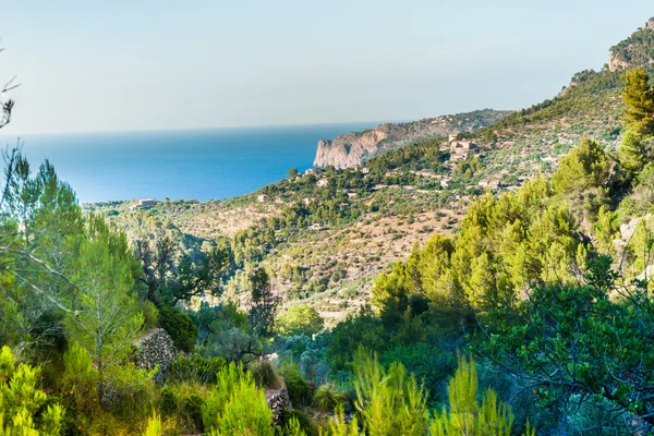 Beautiful view of a small mountain village Deia in Mallorca, Spa