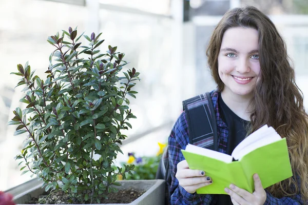 Girl reading book