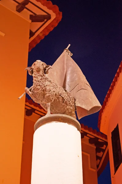 Menorca, Balearic Islands, Spain: sheep sculpture in the town centre of Ciutadella