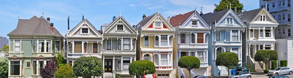 San Francisco, Usa: the Painted Ladies, the row of colorful Victorian houses