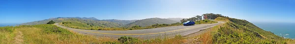 California, Usa: panoramic view of the road to Muir Woods