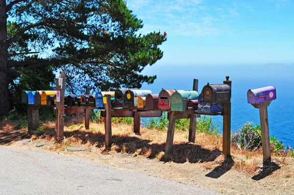 California, Usa: post office boxes in Big Sur