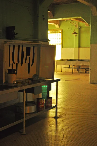 Alcatraz Island: the kitchen and the dining hall of the former federal prison